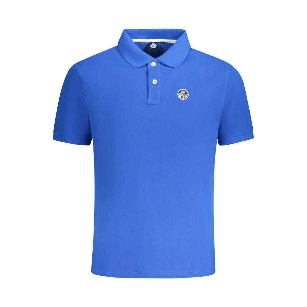 Blue Cotton Men Polo Shirt North Sails