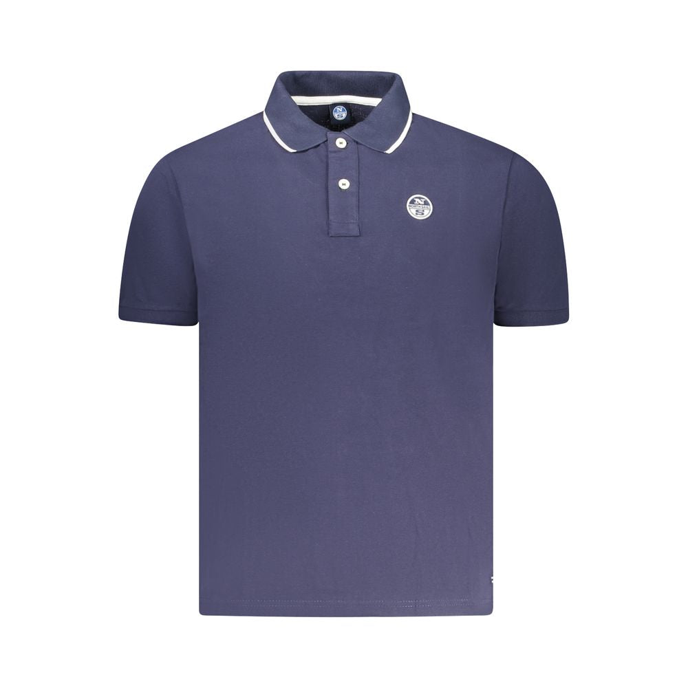 Blue Cotton Men Polo Shirt North Sails