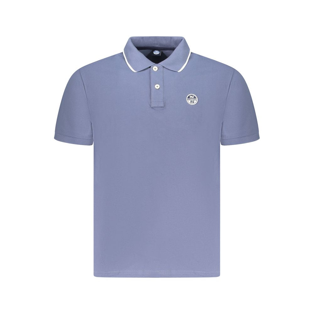 Blue Cotton Men Polo Shirt North Sails