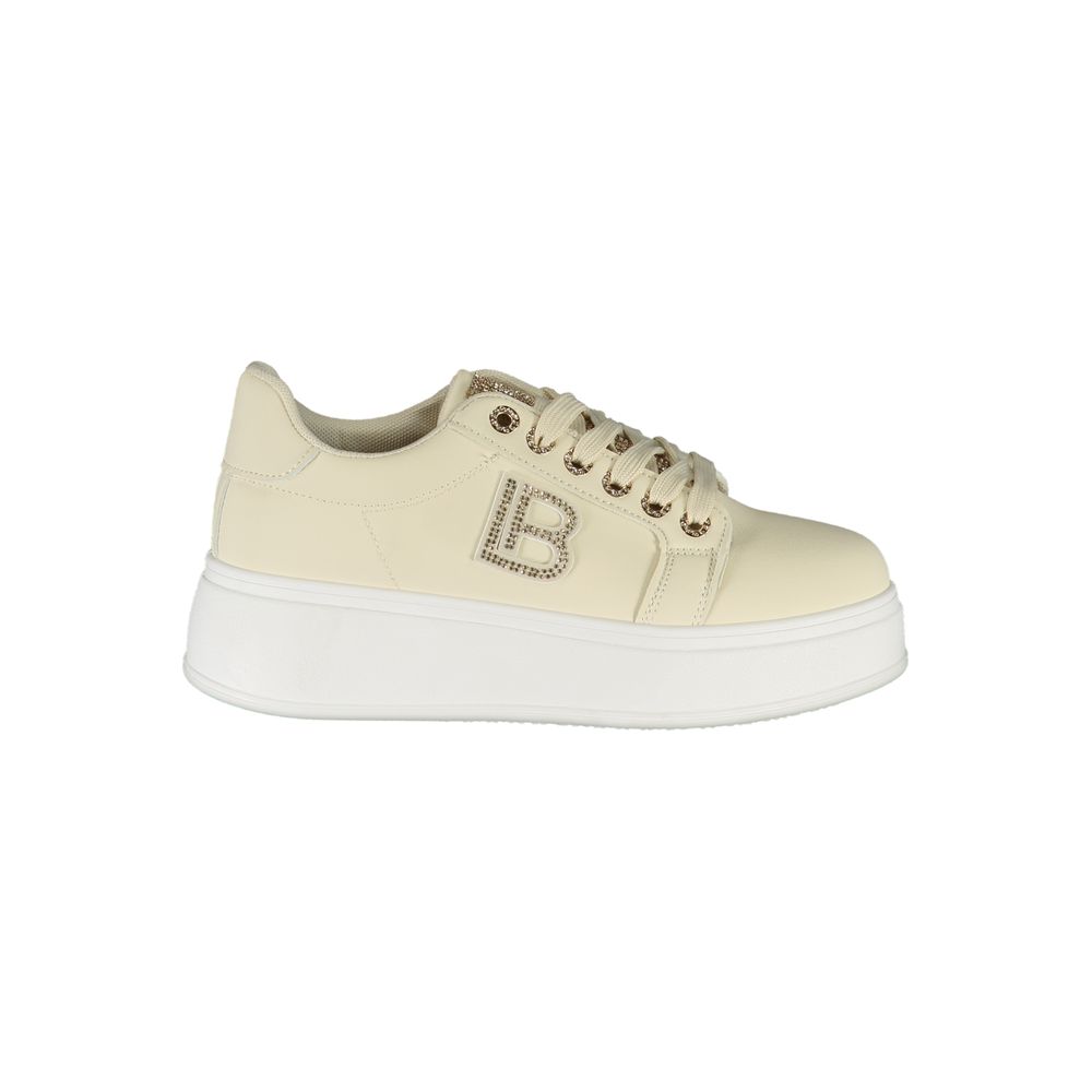 Beige Polyester Women Sneaker Laura Biagiotti