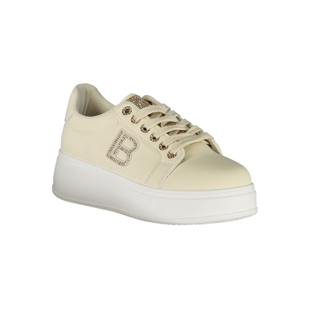Beige Polyester Women Sneaker Laura Biagiotti