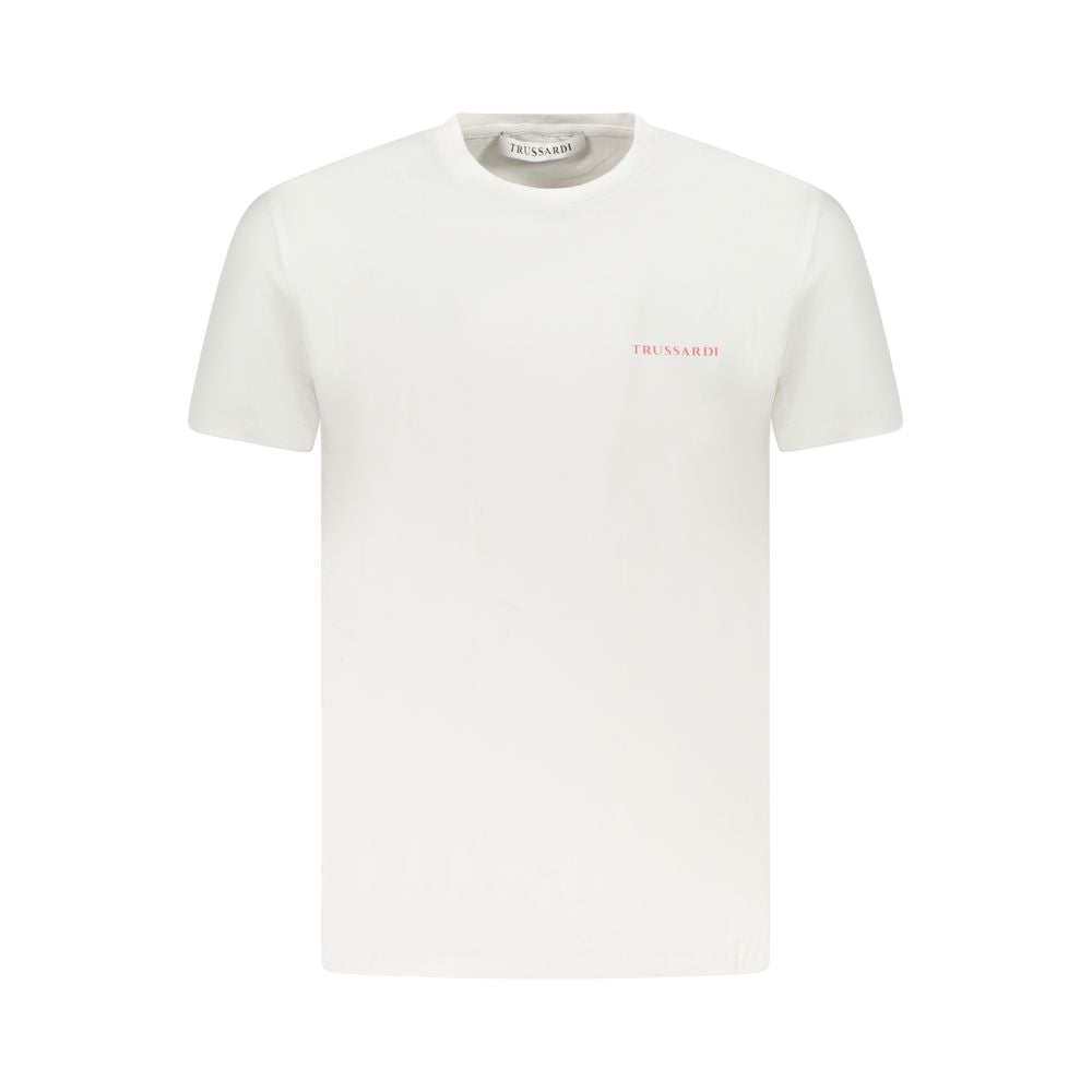 White Cotton Men T-Shirt Trussardi
