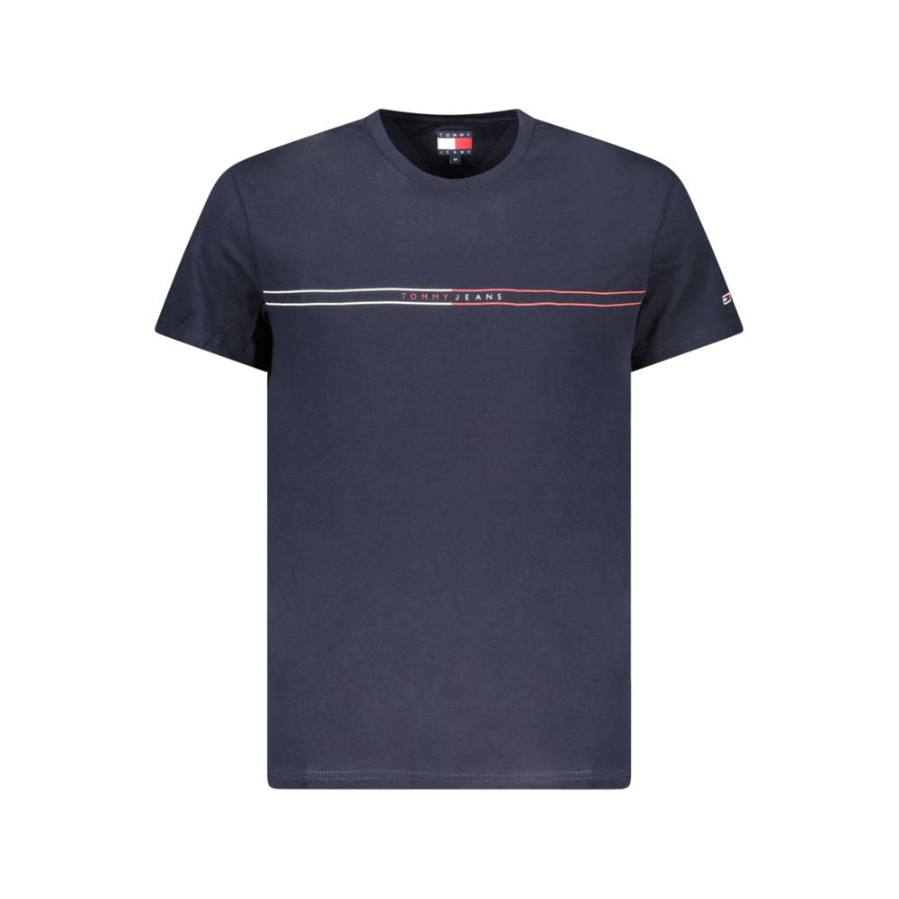 Blue Cotton Men T-Shirt Tommy Hilfiger