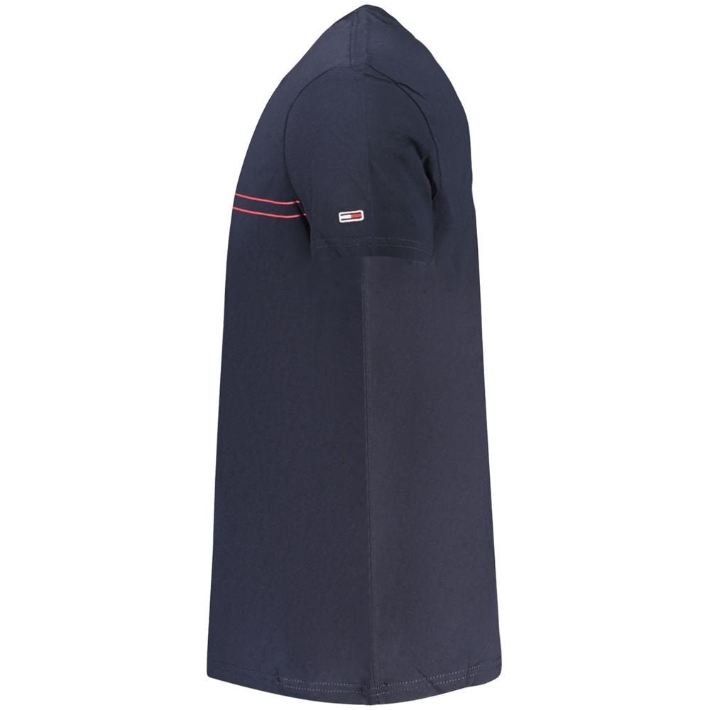 Blue Cotton Men T-Shirt Tommy Hilfiger