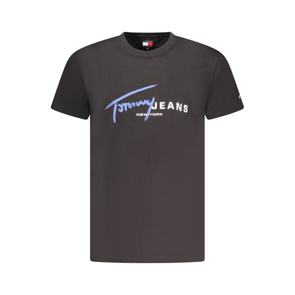 Black Cotton Men T-Shirt Tommy Hilfiger