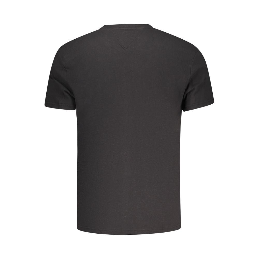 Black Cotton Men T-Shirt Tommy Hilfiger