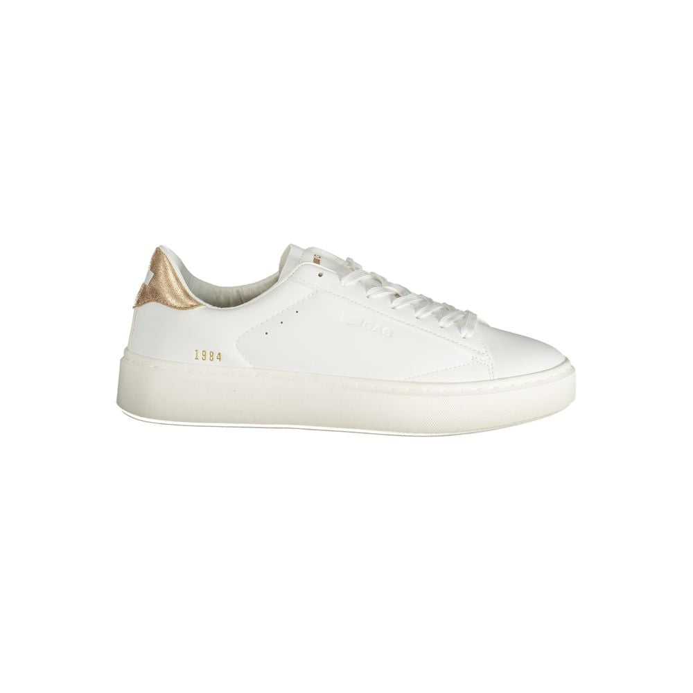 White Polyester Women Sneaker Gas