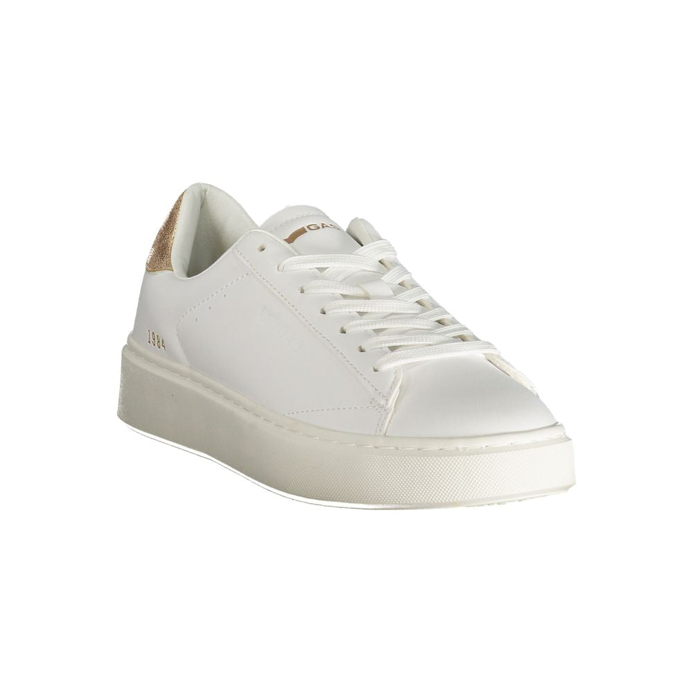 White Polyester Women Sneaker Gas