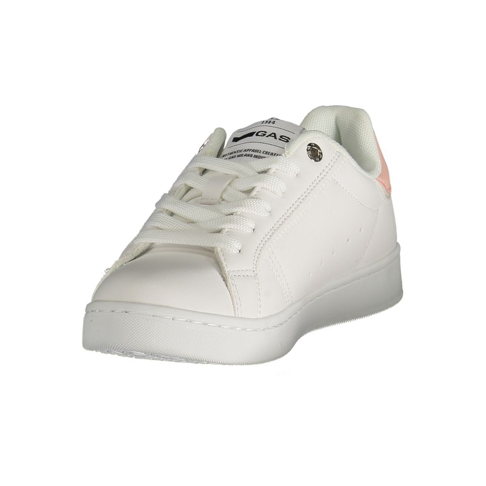 White Polyester Women Sneaker Gas
