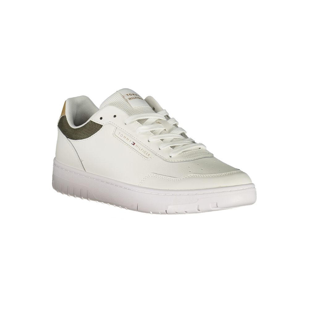 White Leather Men Sneaker Tommy Hilfiger
