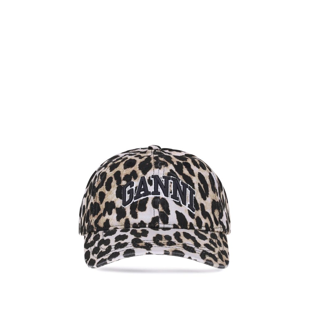 Leopard Baseball Hat Ganni