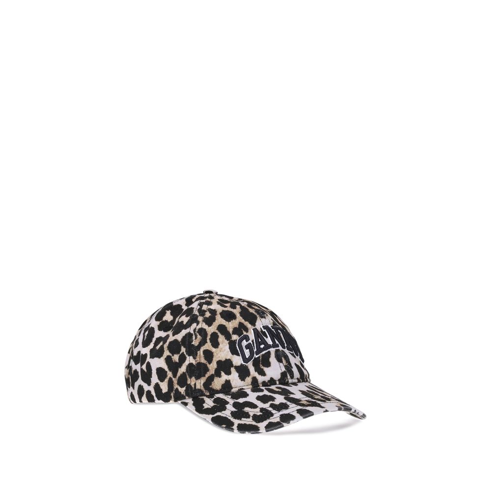 Leopard Baseball Hat Ganni