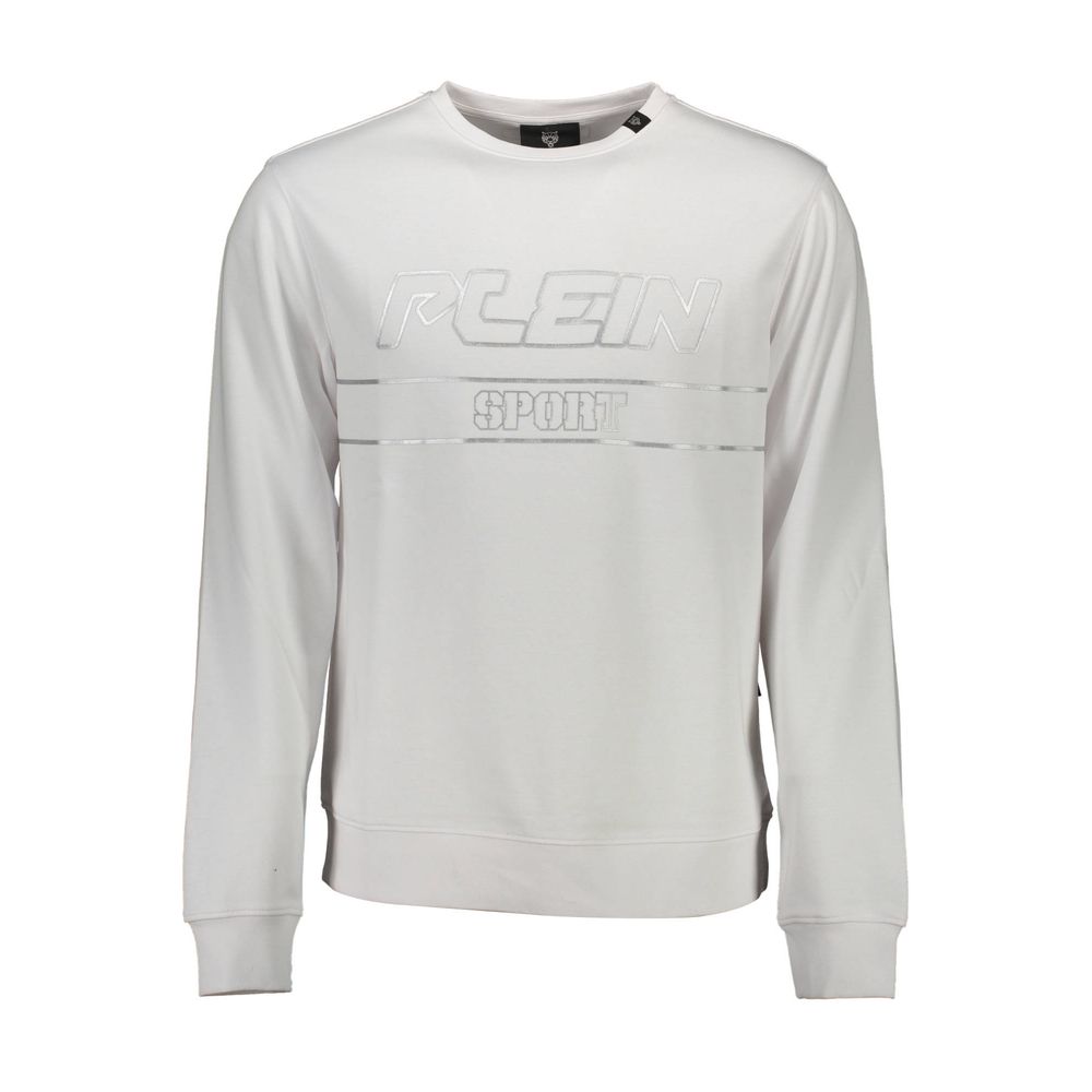 White Cotton Men Sweater Plein Sport