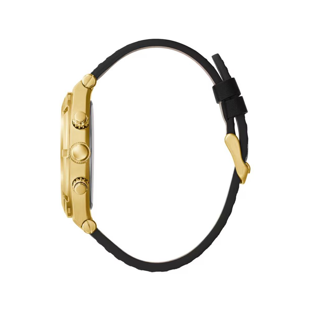 Black Leather Watch Guess