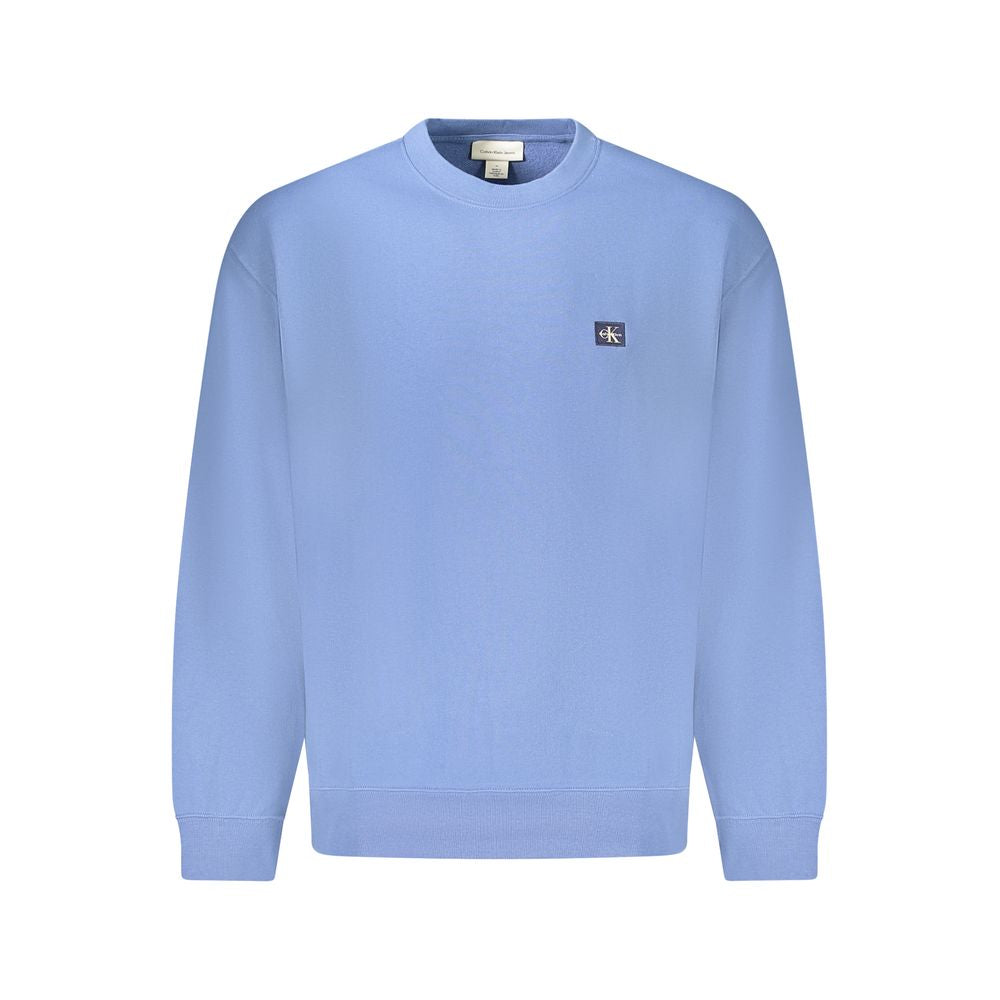 Blue Cotton Men Sweater Calvin Klein