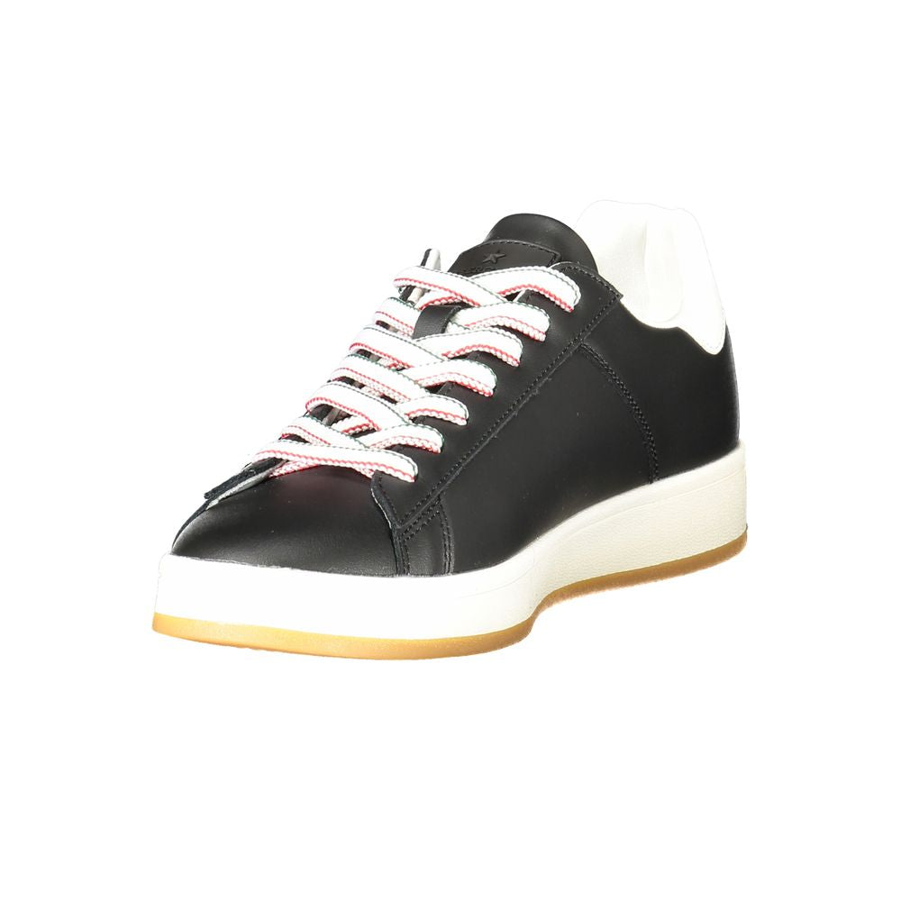 Black Leather Men Sneaker Esercito 1659