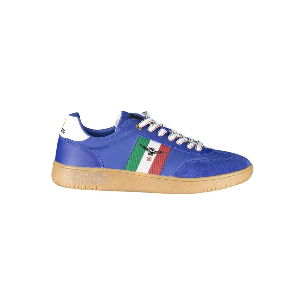 Blue Leather Men Sneaker Esercito 1659