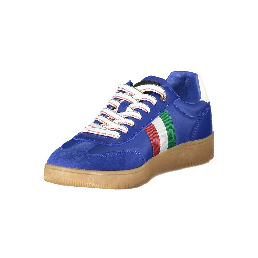 Blue Leather Men Sneaker Esercito 1659