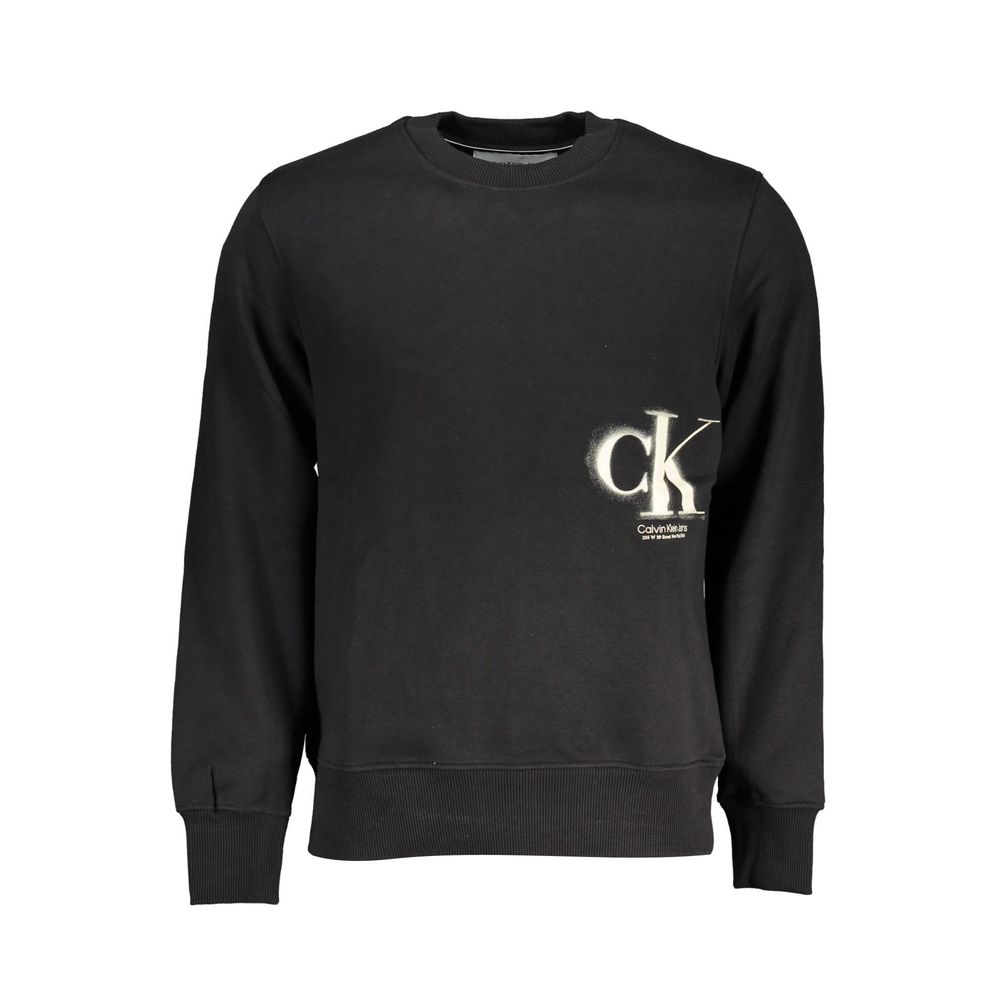 Black Cotton Men Sweater Calvin Klein