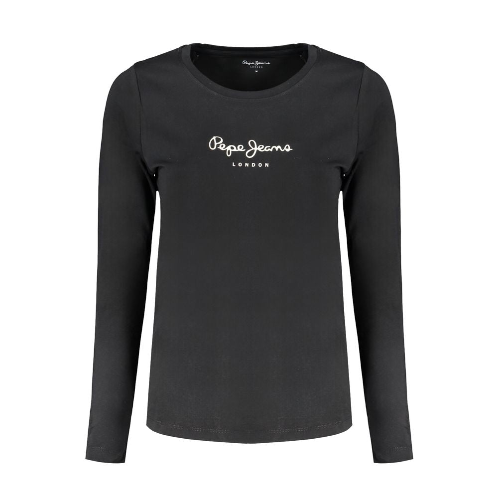 Black Cotton Women T-Shirt Pepe Jeans