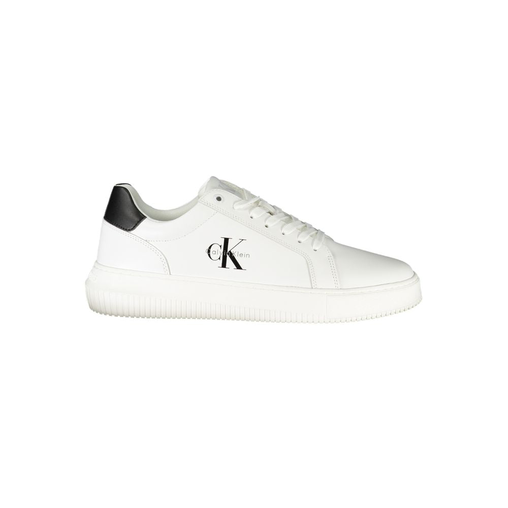 White Leather Men Sneaker Calvin Klein