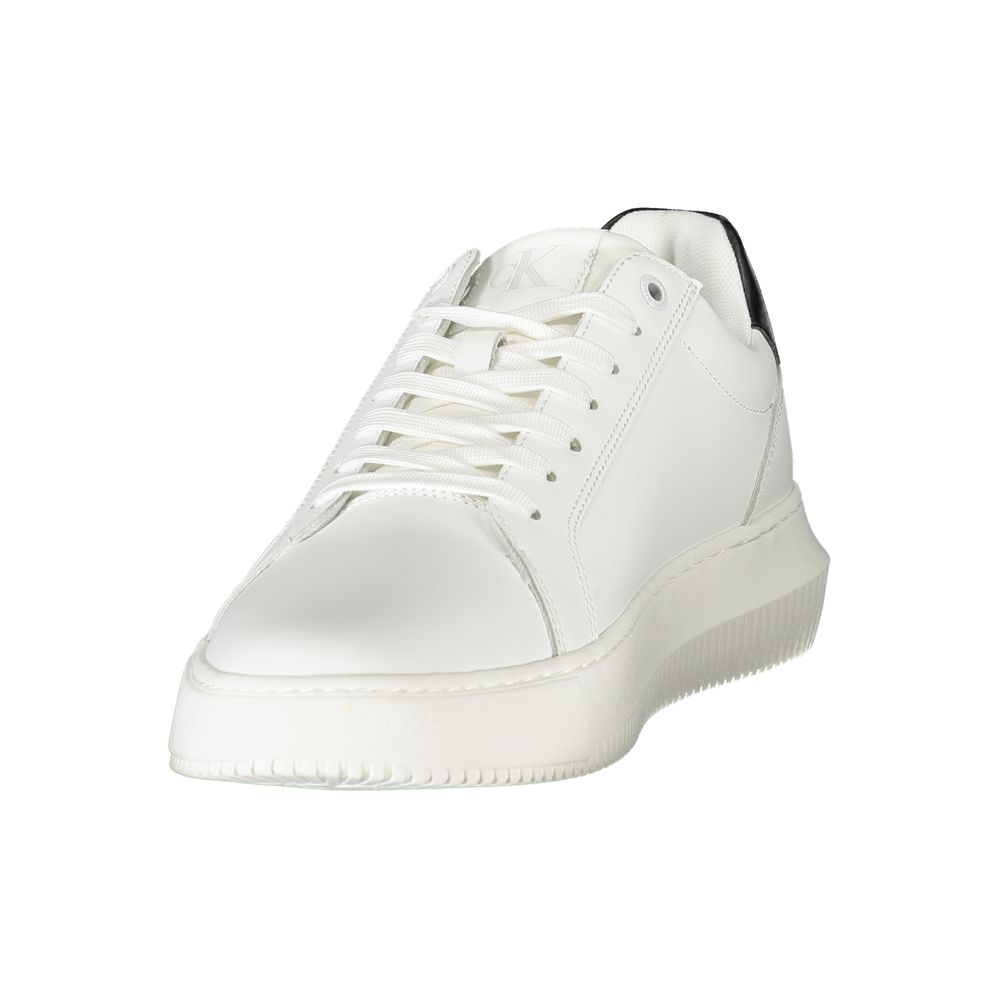 White Leather Men Sneaker Calvin Klein