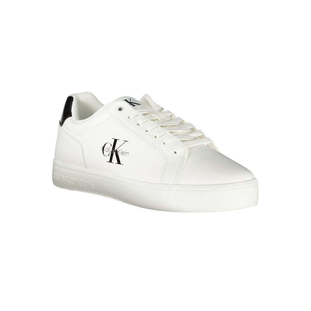 White Leather Men Sneaker Calvin Klein