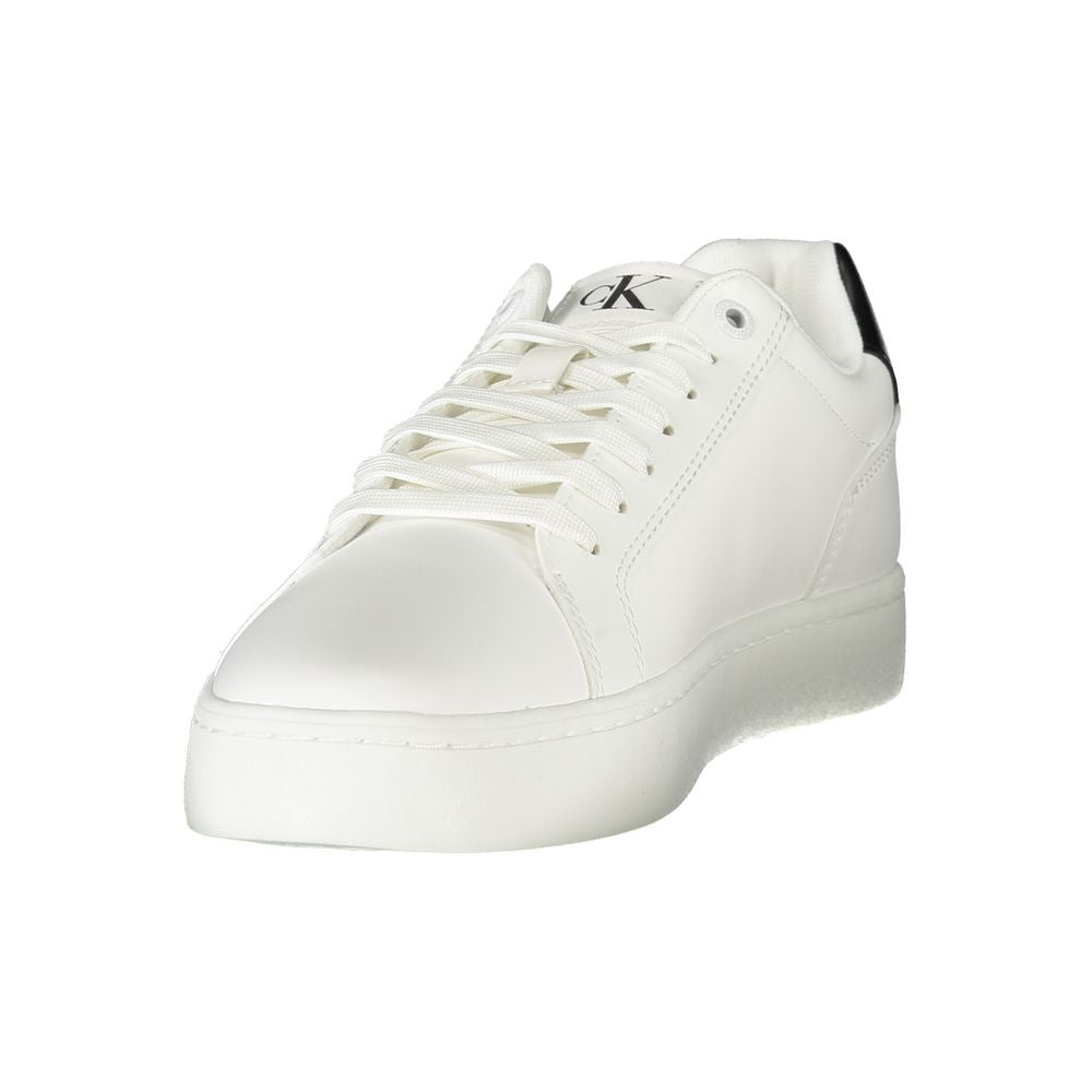 White Leather Men Sneaker Calvin Klein