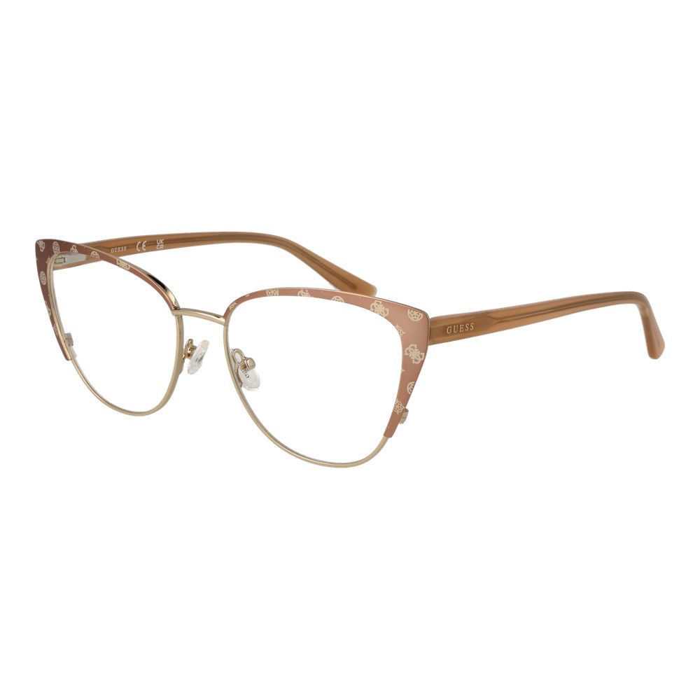 Beige Women Glasses Frame Guess