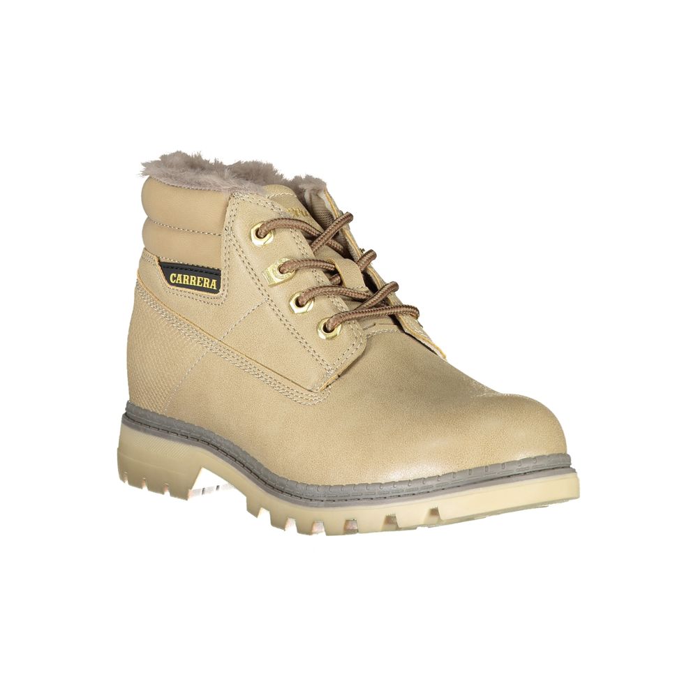 Beige Polyester Women Boot Carrera