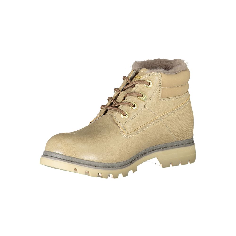 Beige Polyester Women Boot Carrera