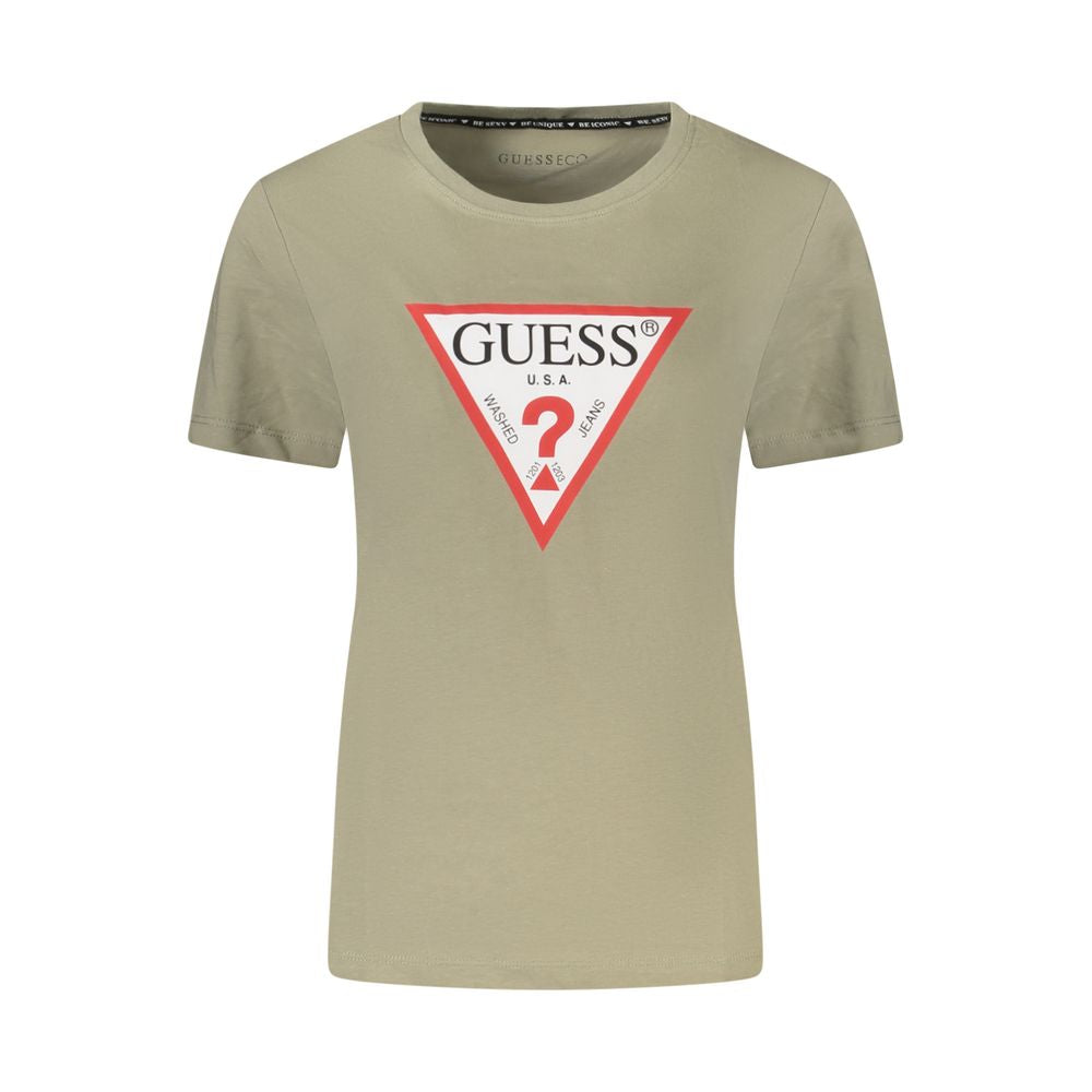 Green Cotton Women T-Shirt Guess Jeans