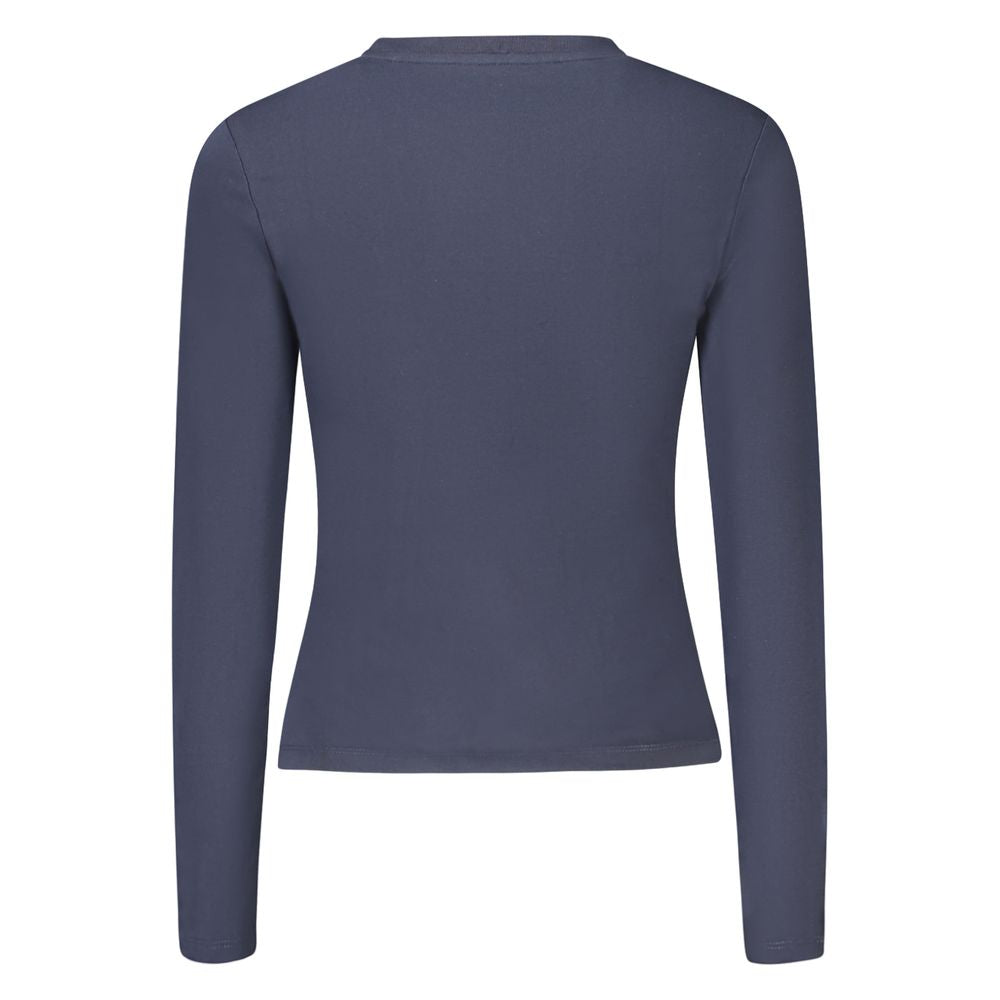 Blue Cotton Women T-Shirt Guess Jeans