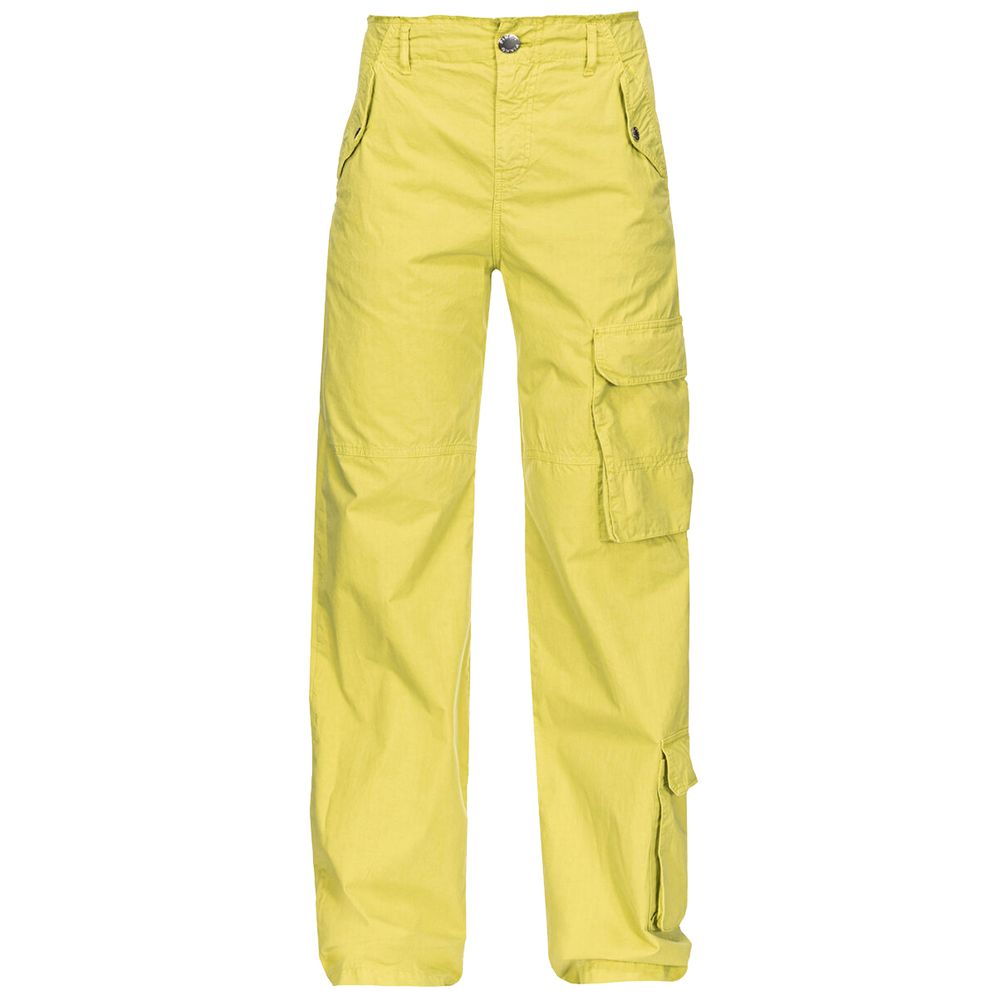 Green Cotton Women Cargo Pant PINKO