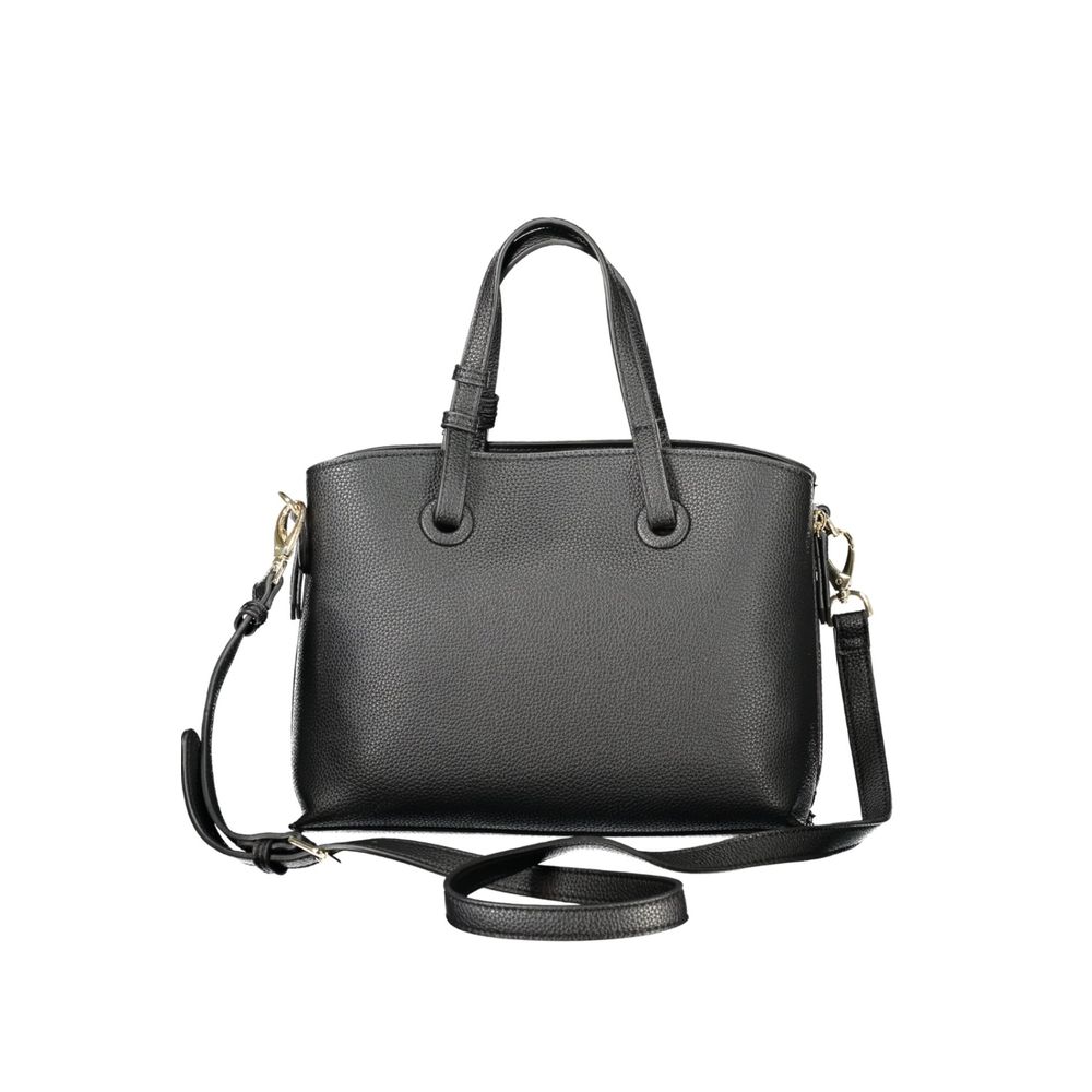 Black Polyethylene Women Handbag Mario Valentino