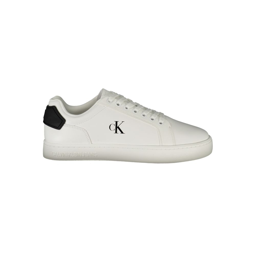 White Leather Men Sneaker Calvin Klein