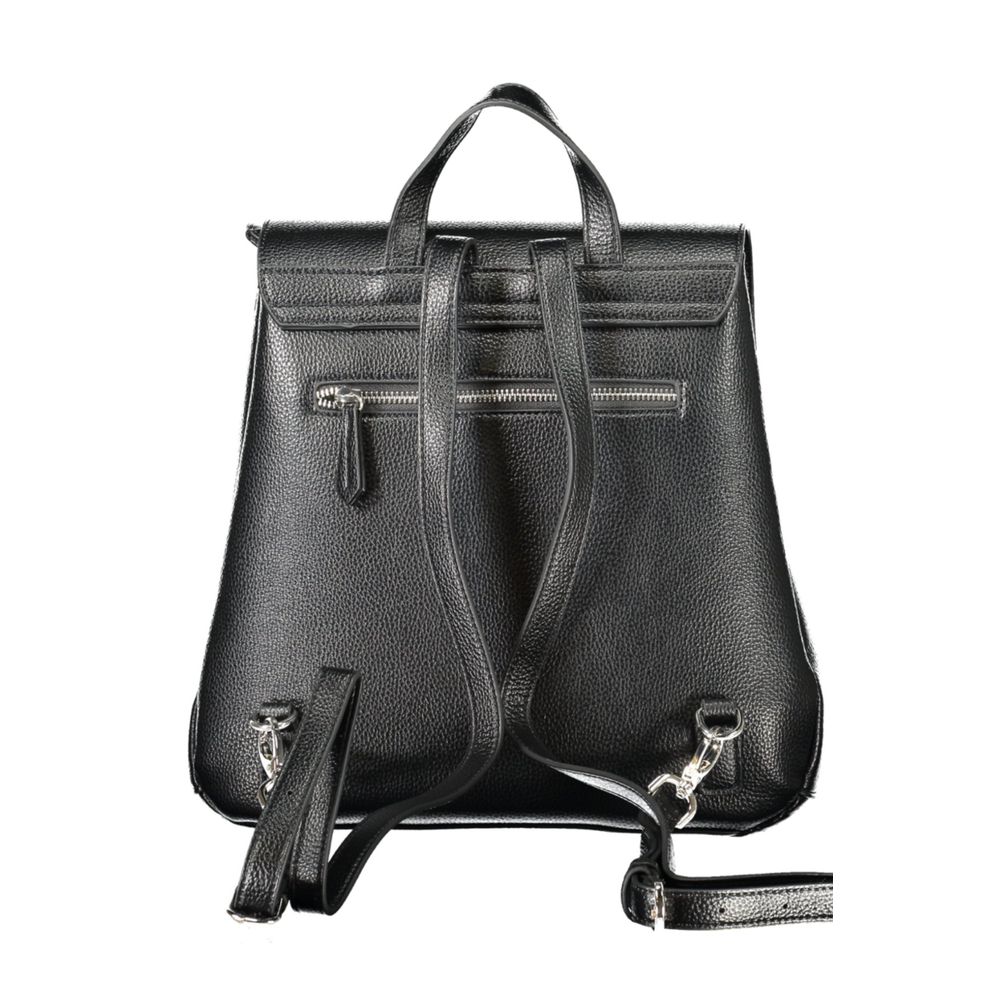 Black Polyethylene Women Backpack Mario Valentino