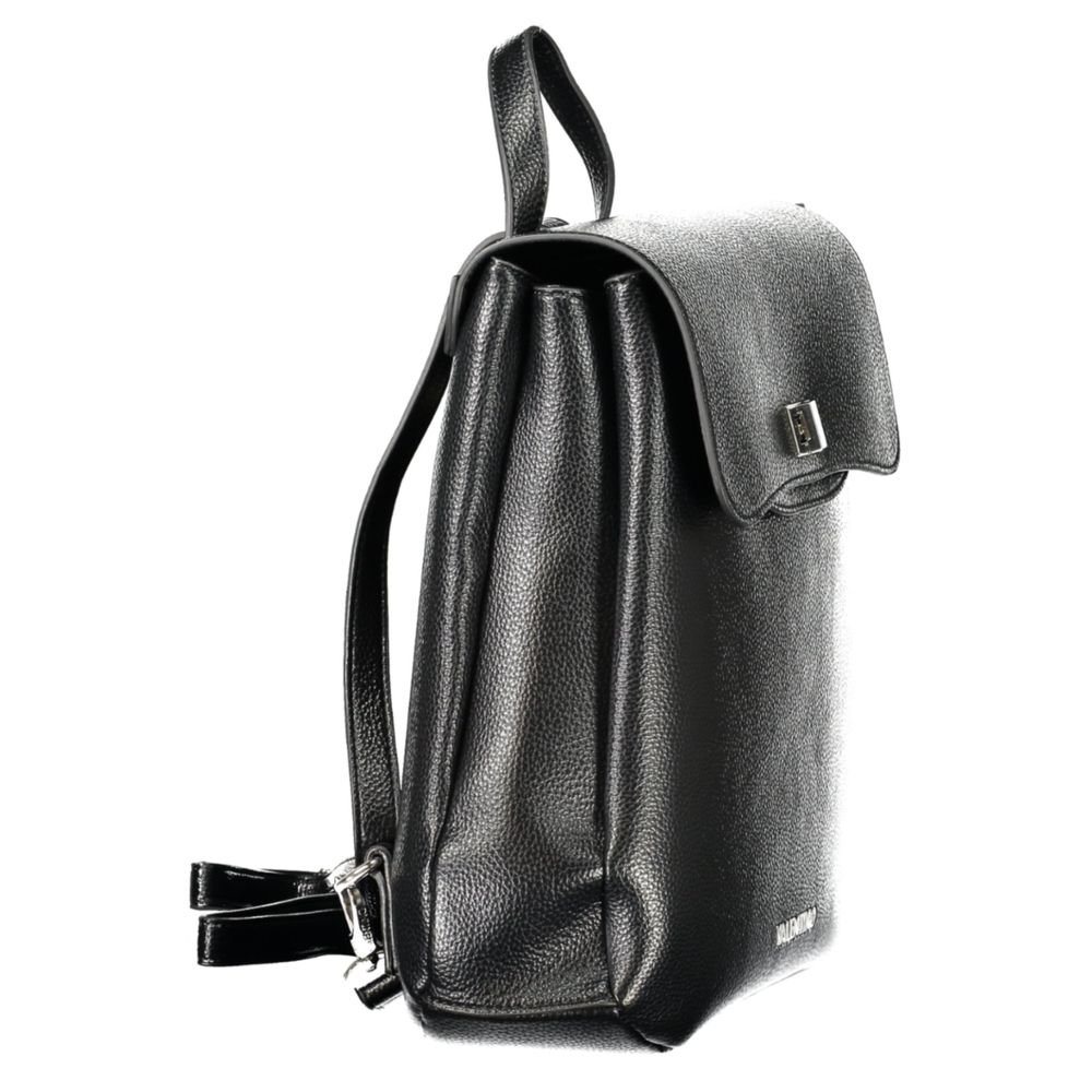 Black Polyethylene Women Backpack Mario Valentino
