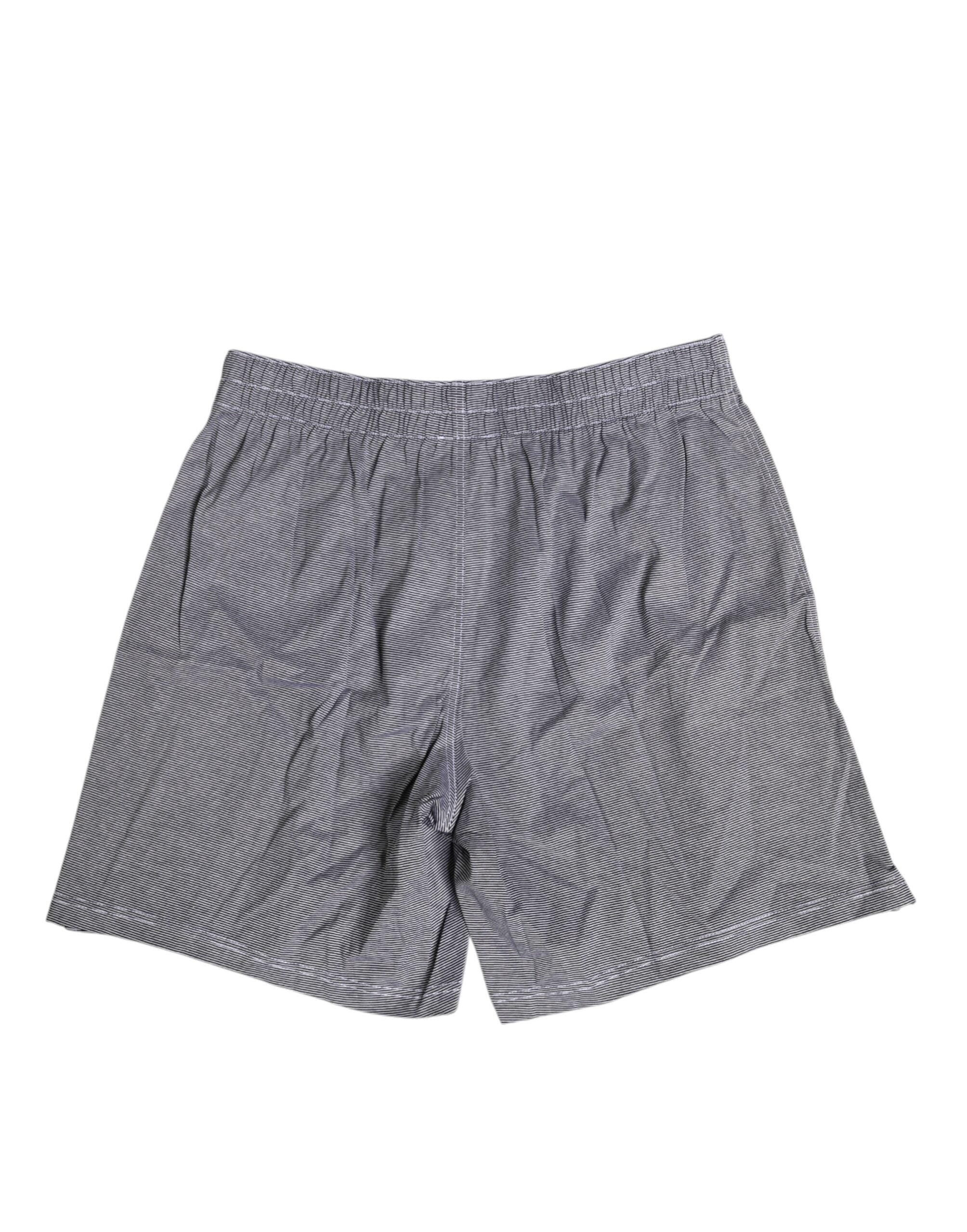 Gray Striped Cotton Regular Boxer Underwear Dolce & Gabbana