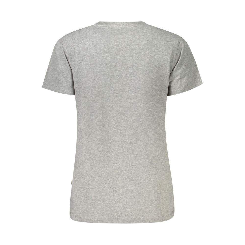 Gray Cotton Women T-Shirt Guess Jeans