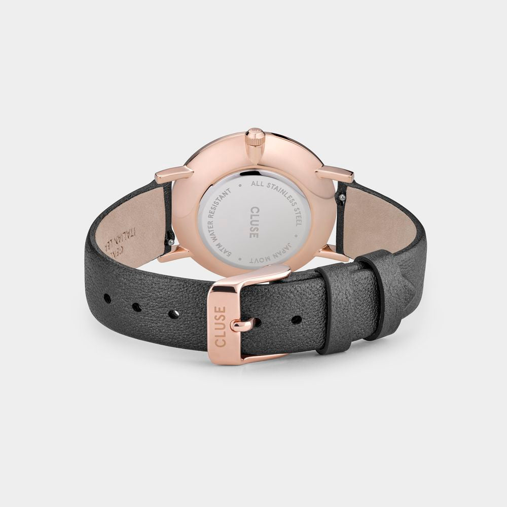 Gray Leather Watch Cluse