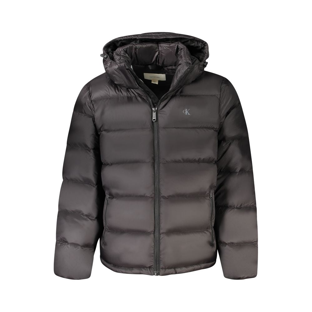 Black Polyamide Men Jacket Calvin Klein