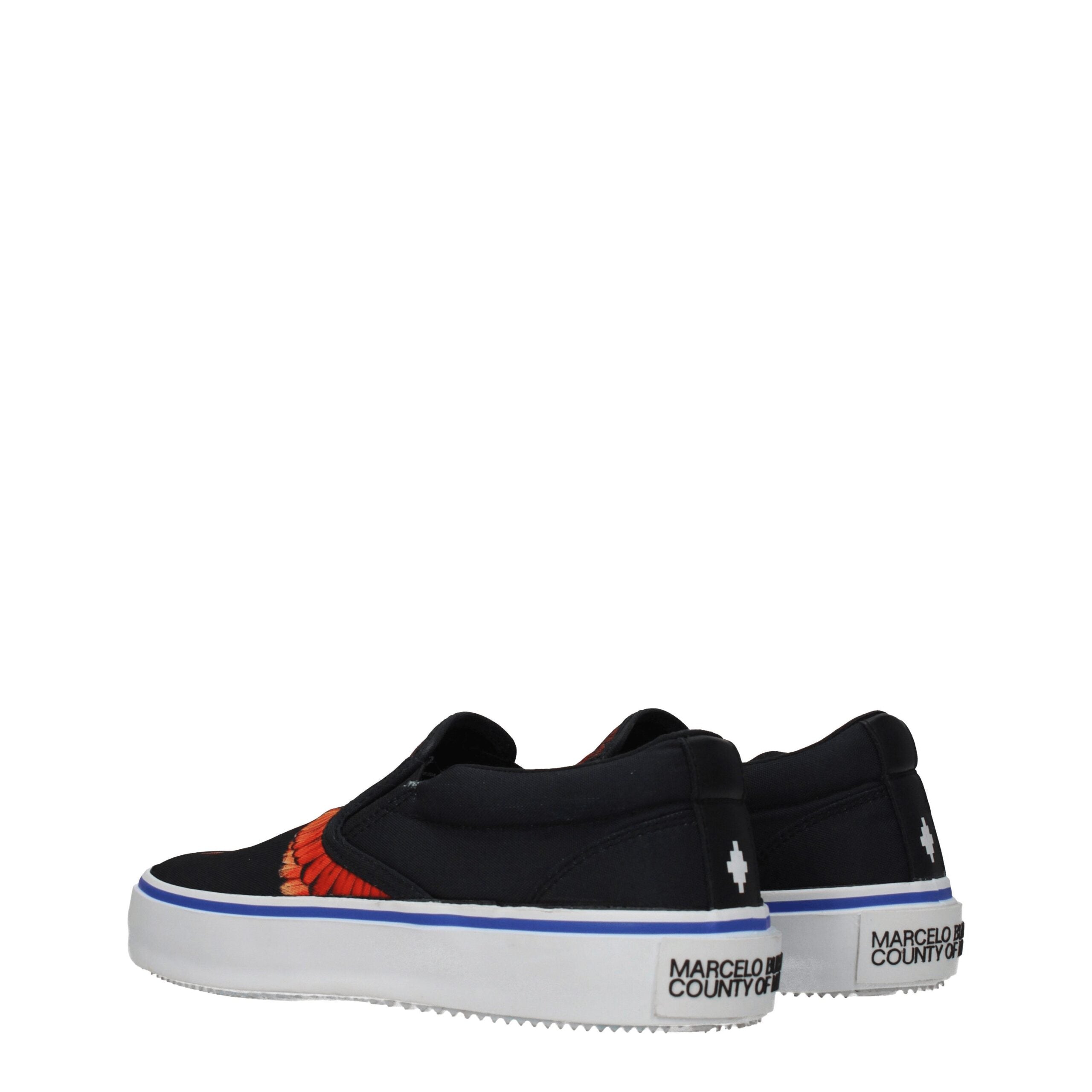 Black Fabric Slip-On Loafers Marcelo Burlon