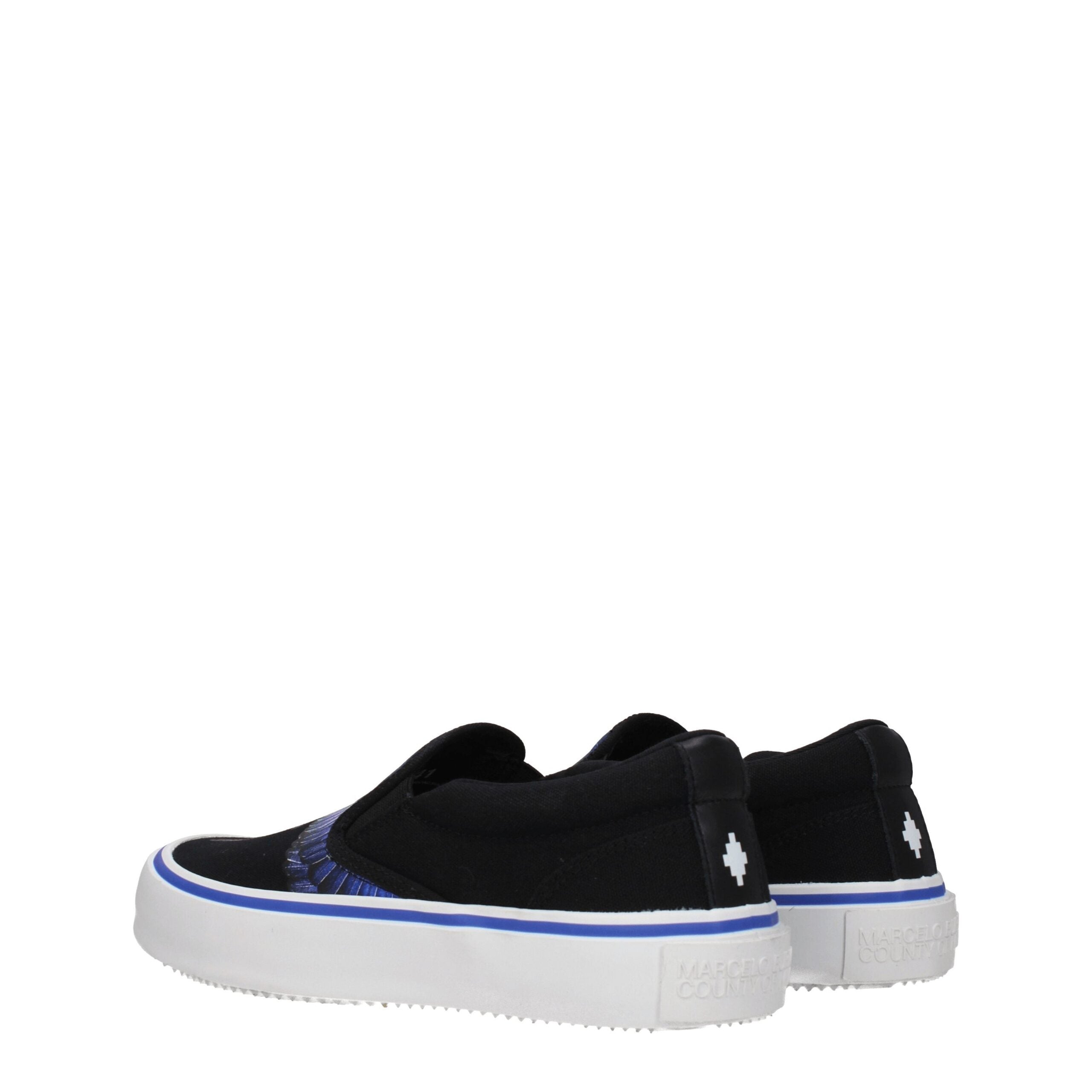 Black Fabric Slip-On Loafers Marcelo Burlon