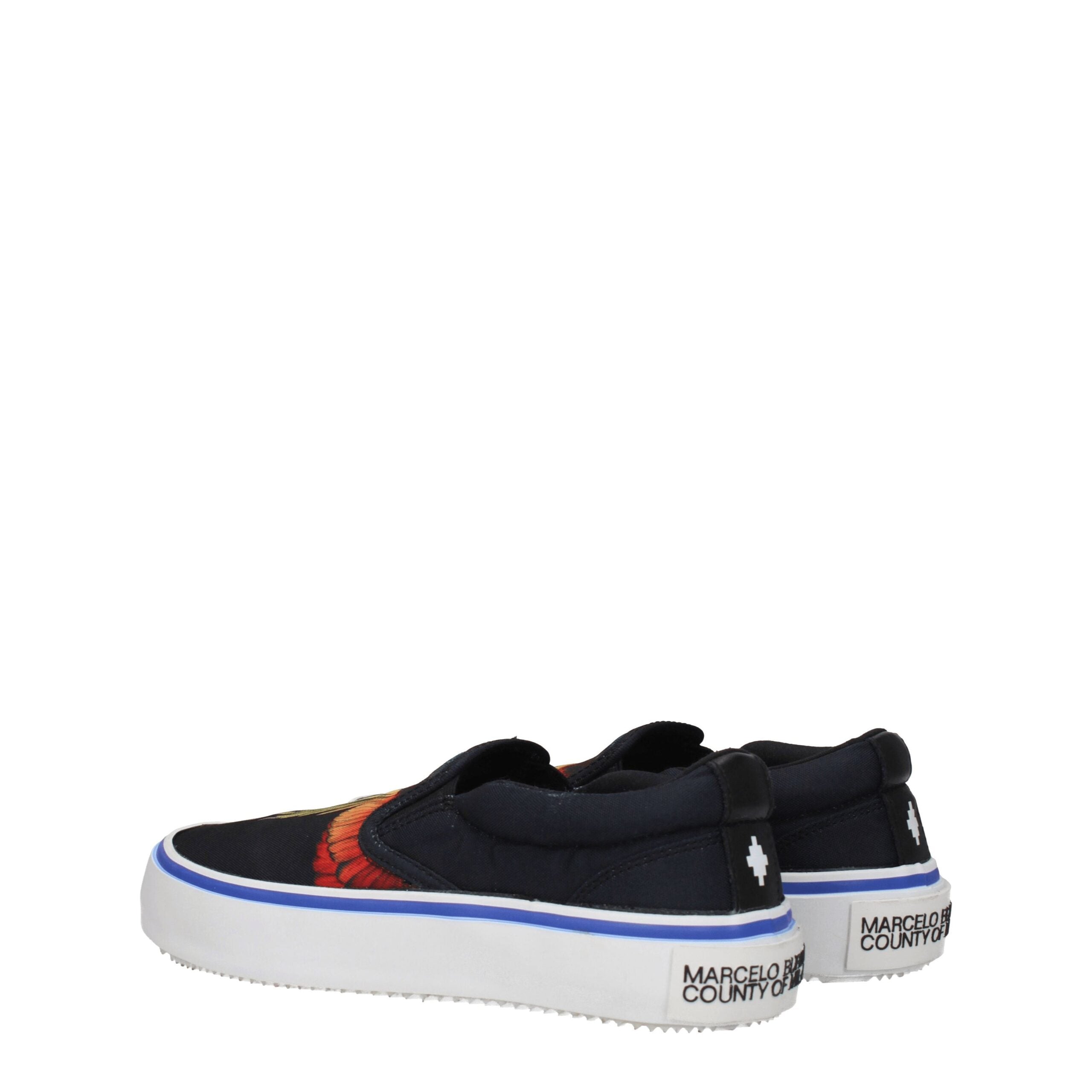 Black Fabric Slip-On Loafers Marcelo Burlon