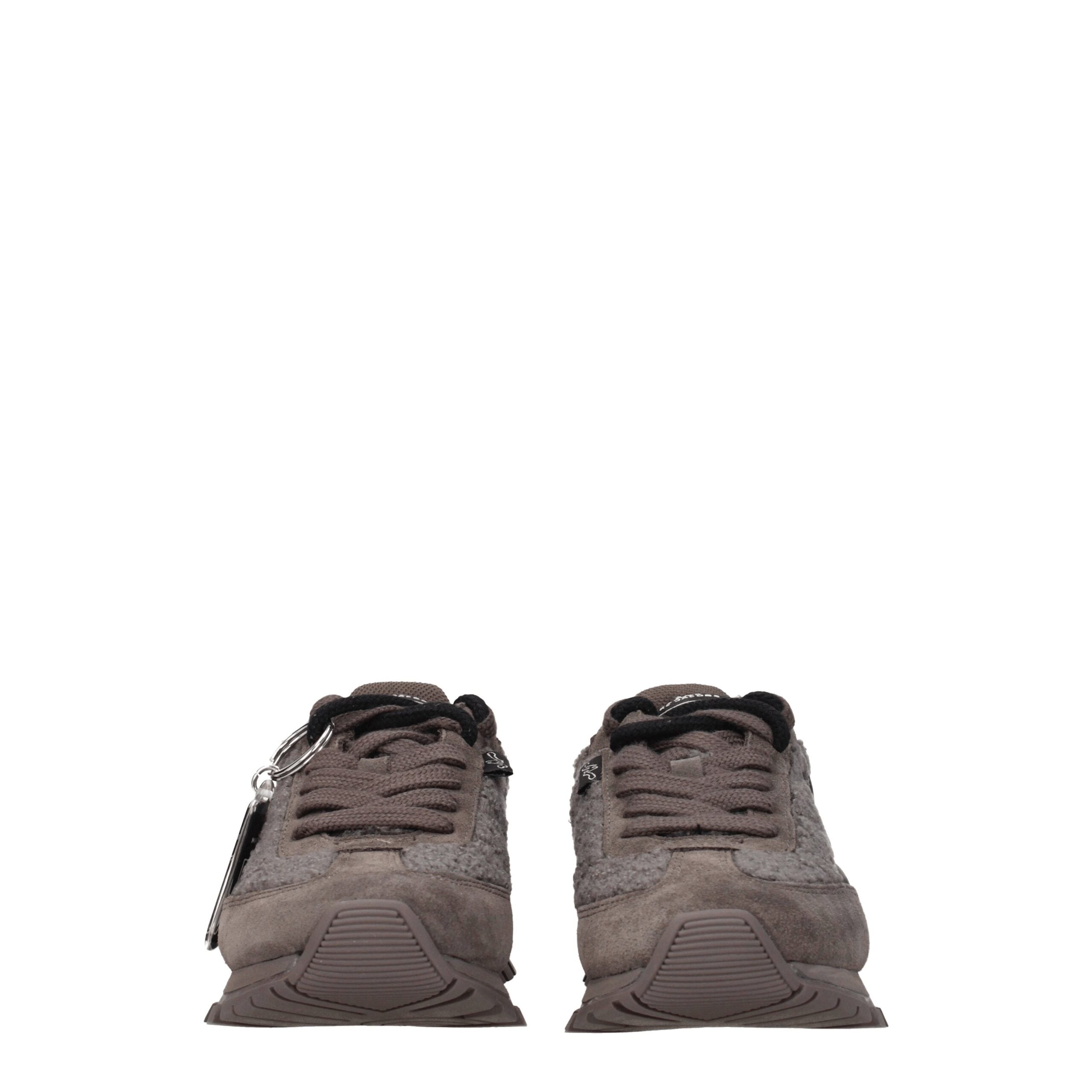 Gray Fur Chunky Sneakers Marc Jacobs