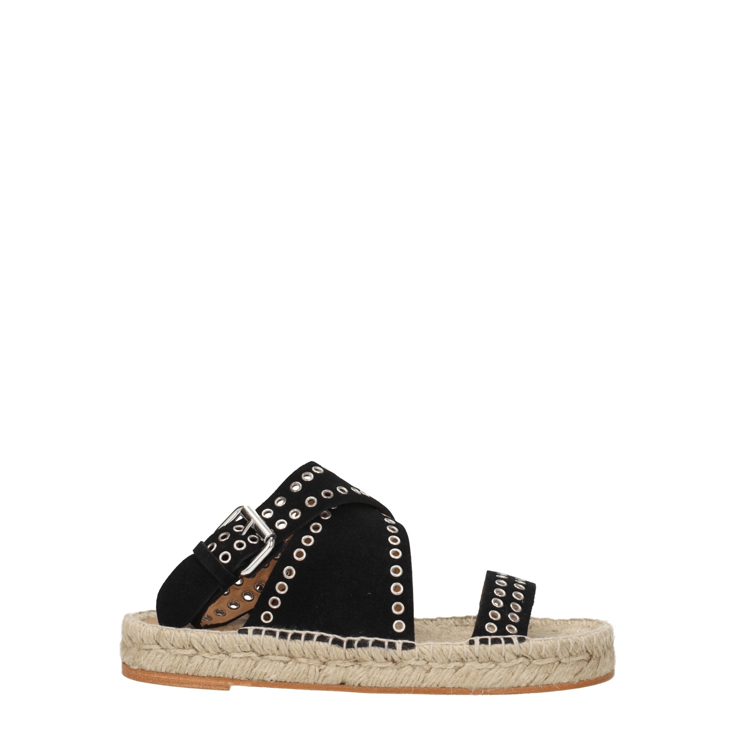 Black Leather Flat Sandals Isabel Marant