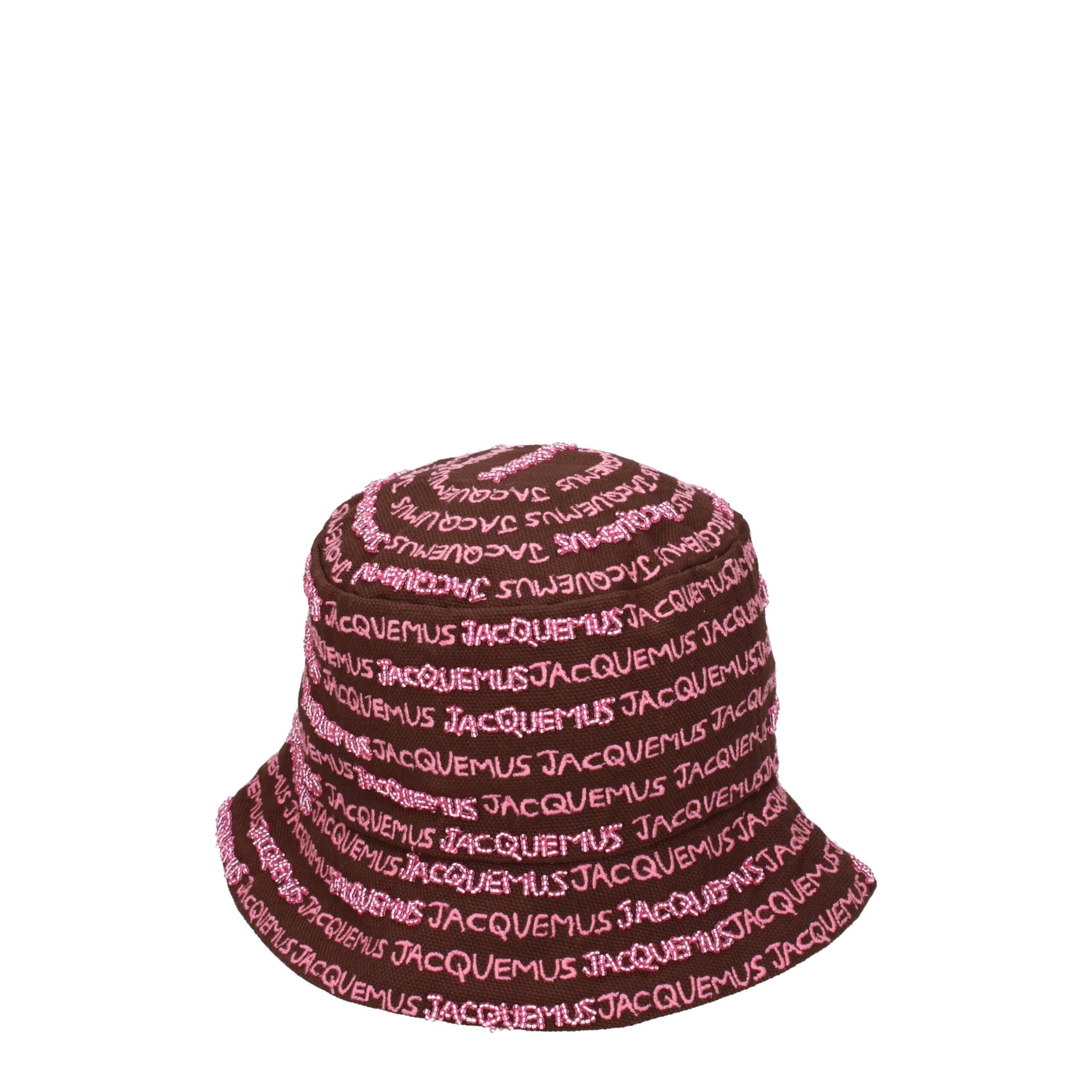 Brown Cotton Bucket Hats Jacquemus