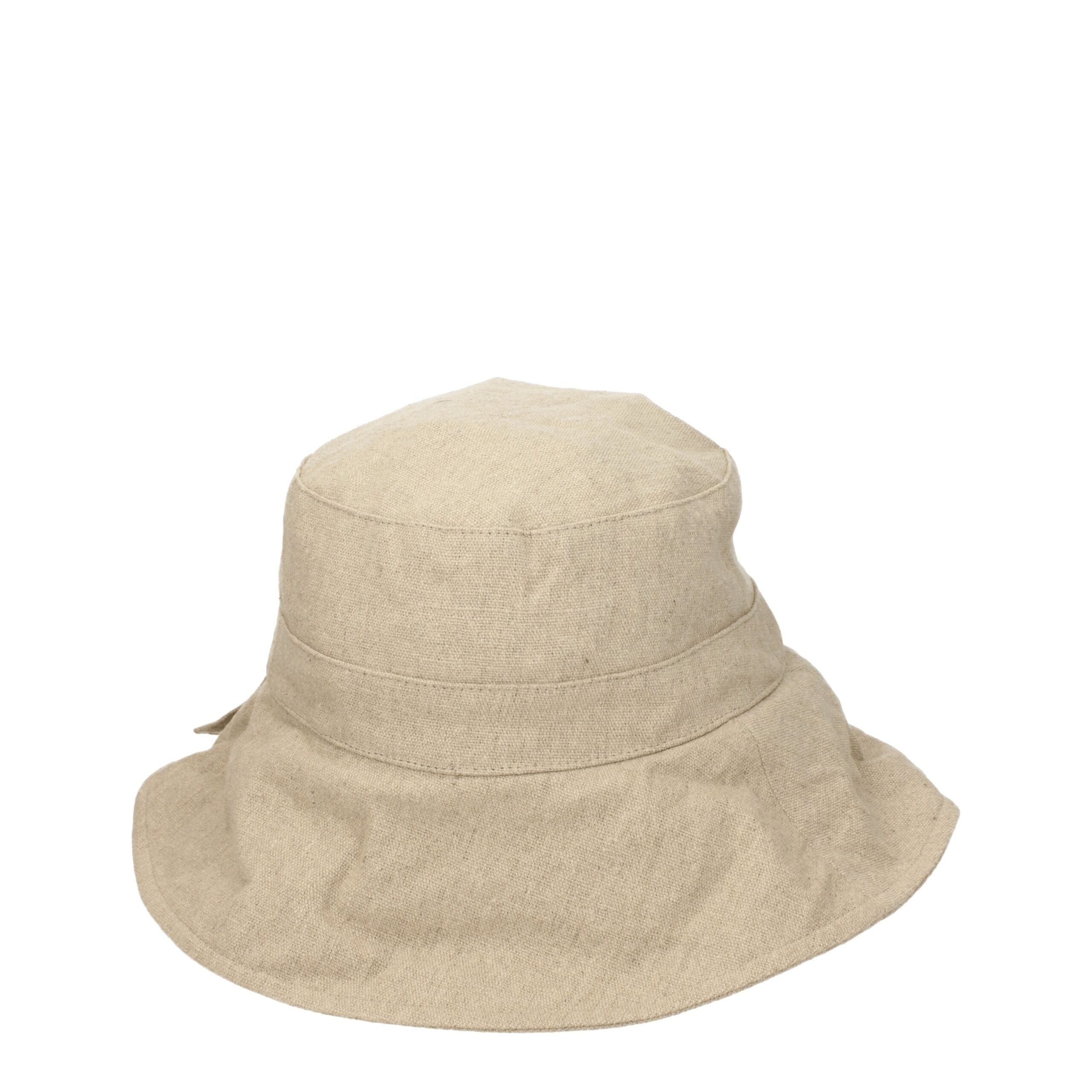 Beige Linen Bucket Hats Jacquemus