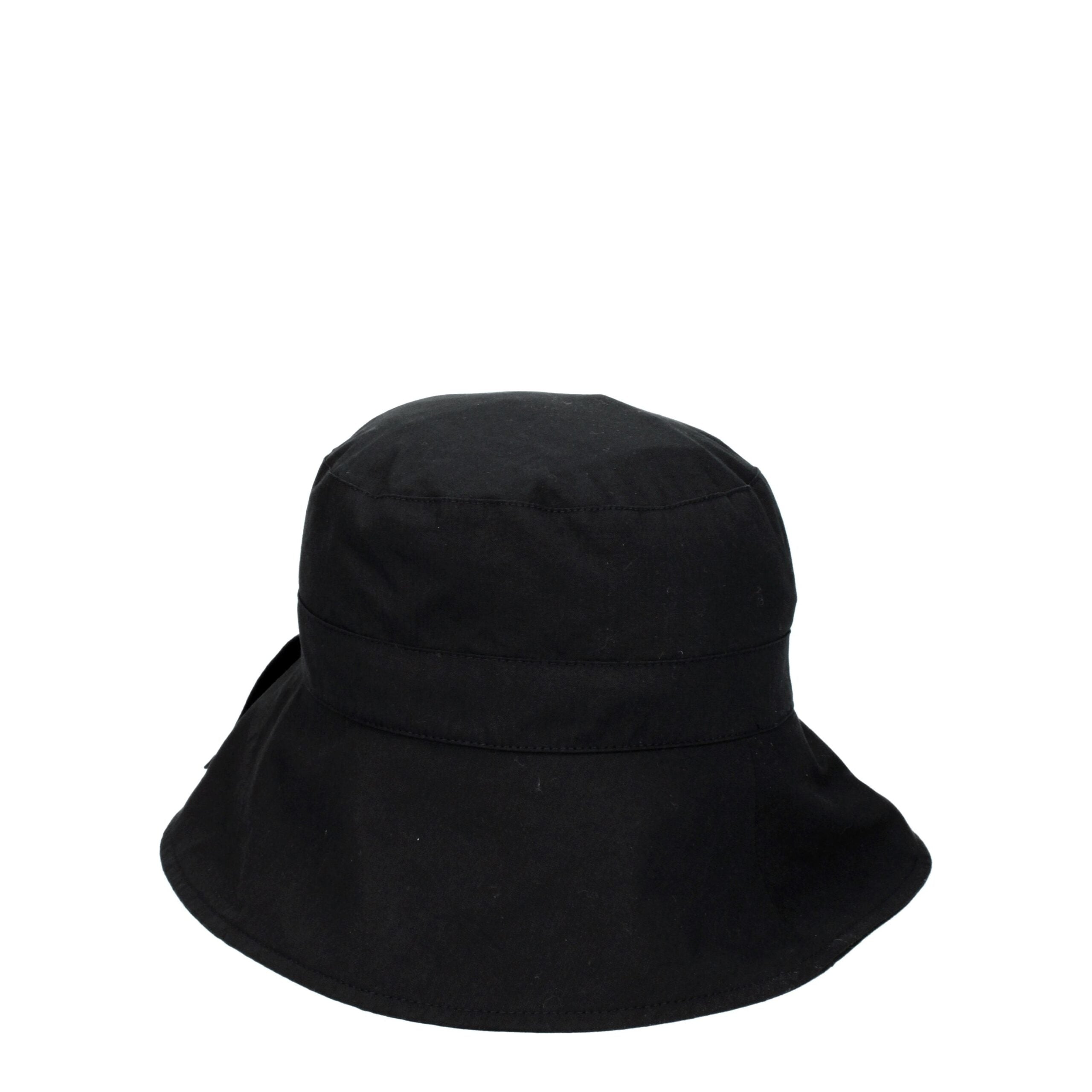 Black Cotton Bucket Hats Jacquemus